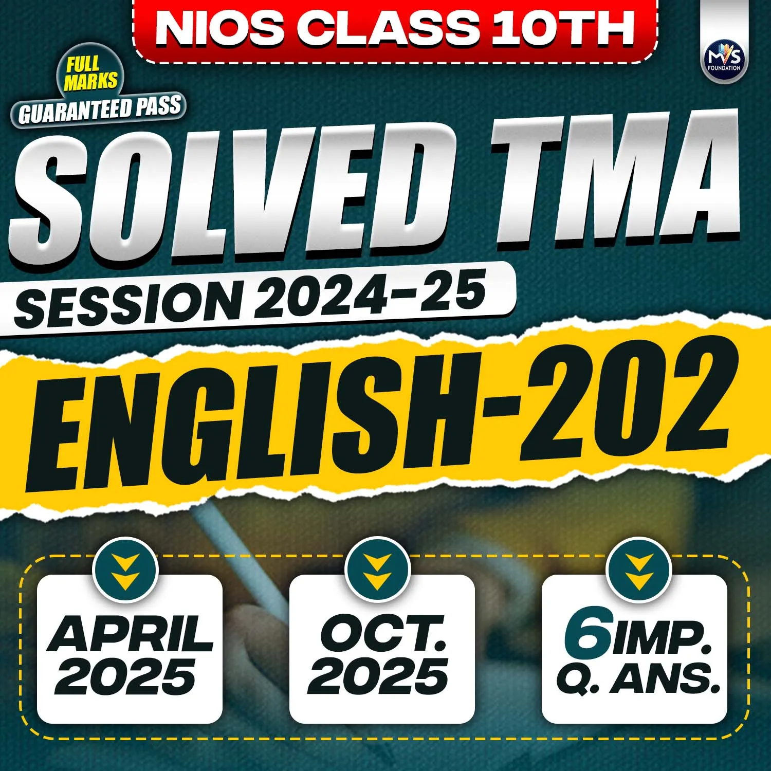 NIOS CLASS 10TH English (202) SOLVED TMA PDF SESSION 2024 - 25