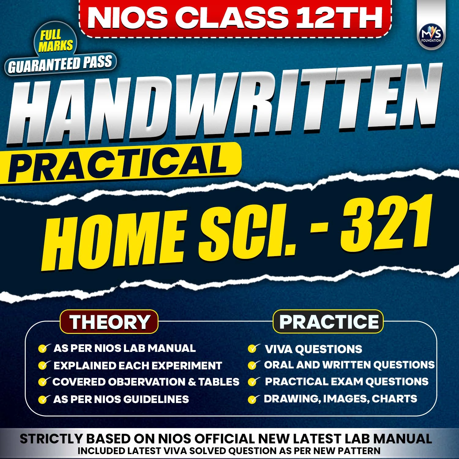 Nios Class 12th Home Science (321) Handwritten Practical Service by Manish verma