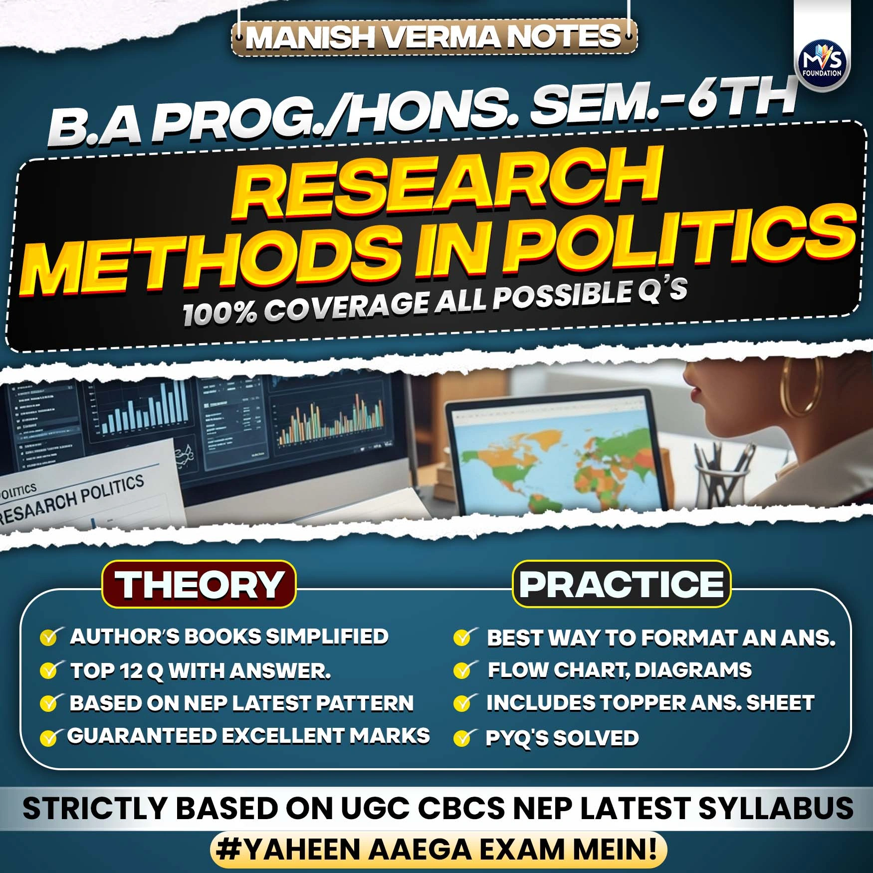 Political Science: Research Methods in Politics | B.A. Prog./Hons. Sem. 6th Hindi Medium