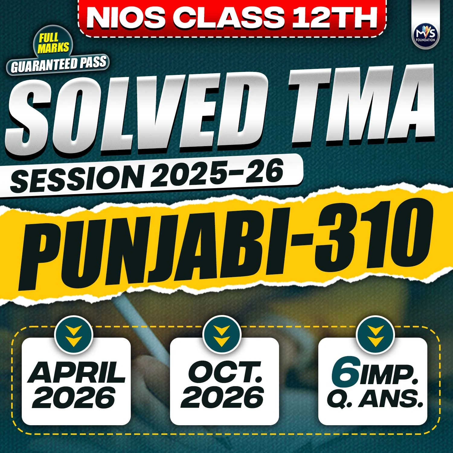 NIOS CLASS 12TH PUNJABI (310) SOLVED TMA PDF SESSION 2024- 25