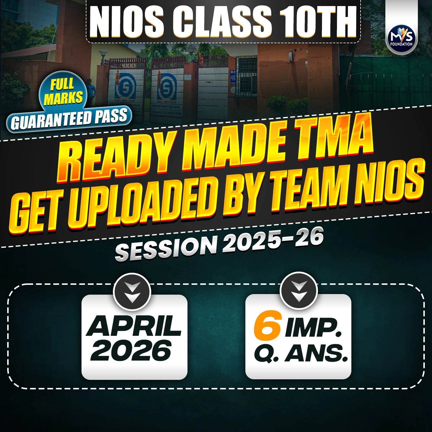 Nios Class 10th Ready Made TMA & Get Uploaded by team Nios (All Subjects) 2025 - 26