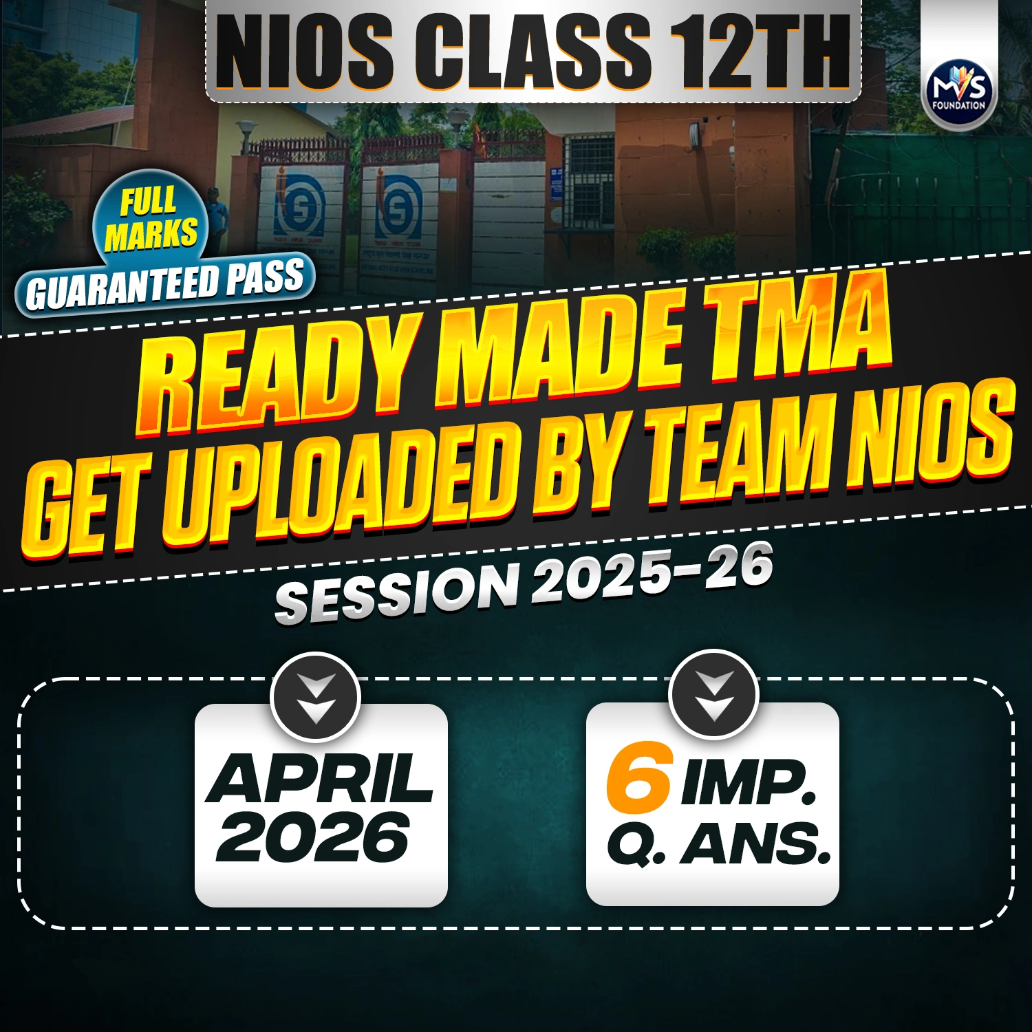 Nios Class 12th Ready Made TMA & Get Uploaded by team Nios (All Subjects) 2025 - 26
