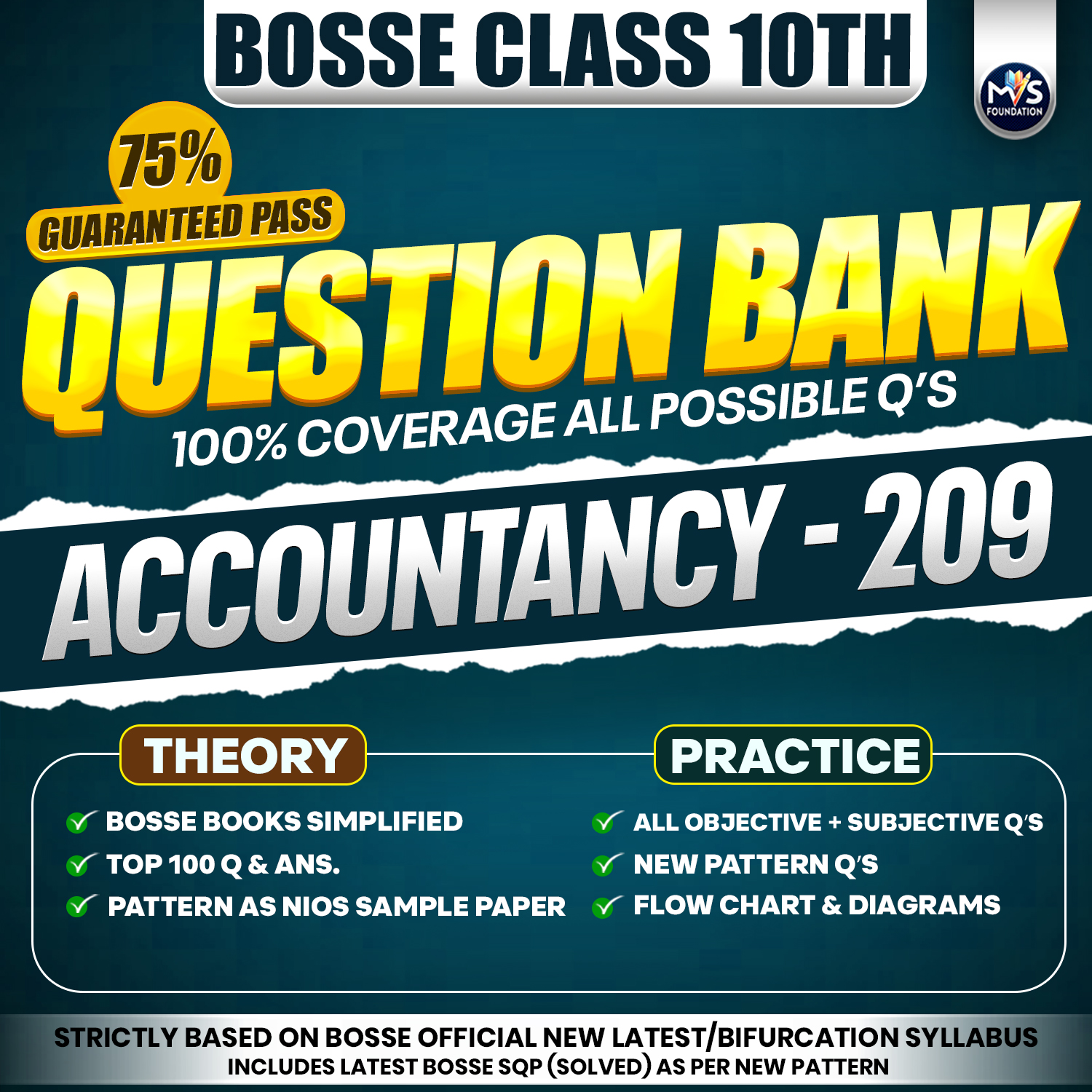 BOSSE Class 10th Accountancy (419) Question Bank in Hindi Medium