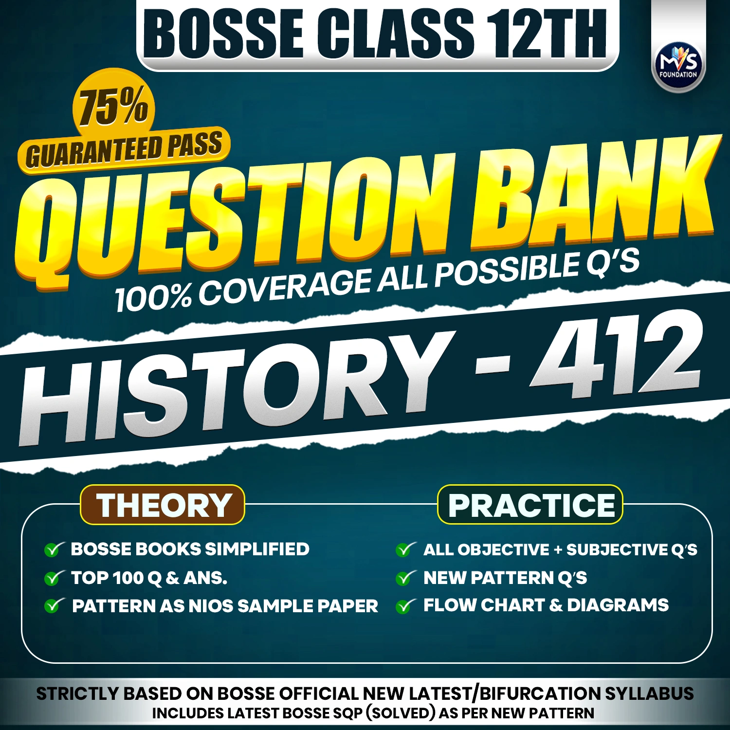 BOSSE Class 12th History (412) Question Bank in Hindi Medium
