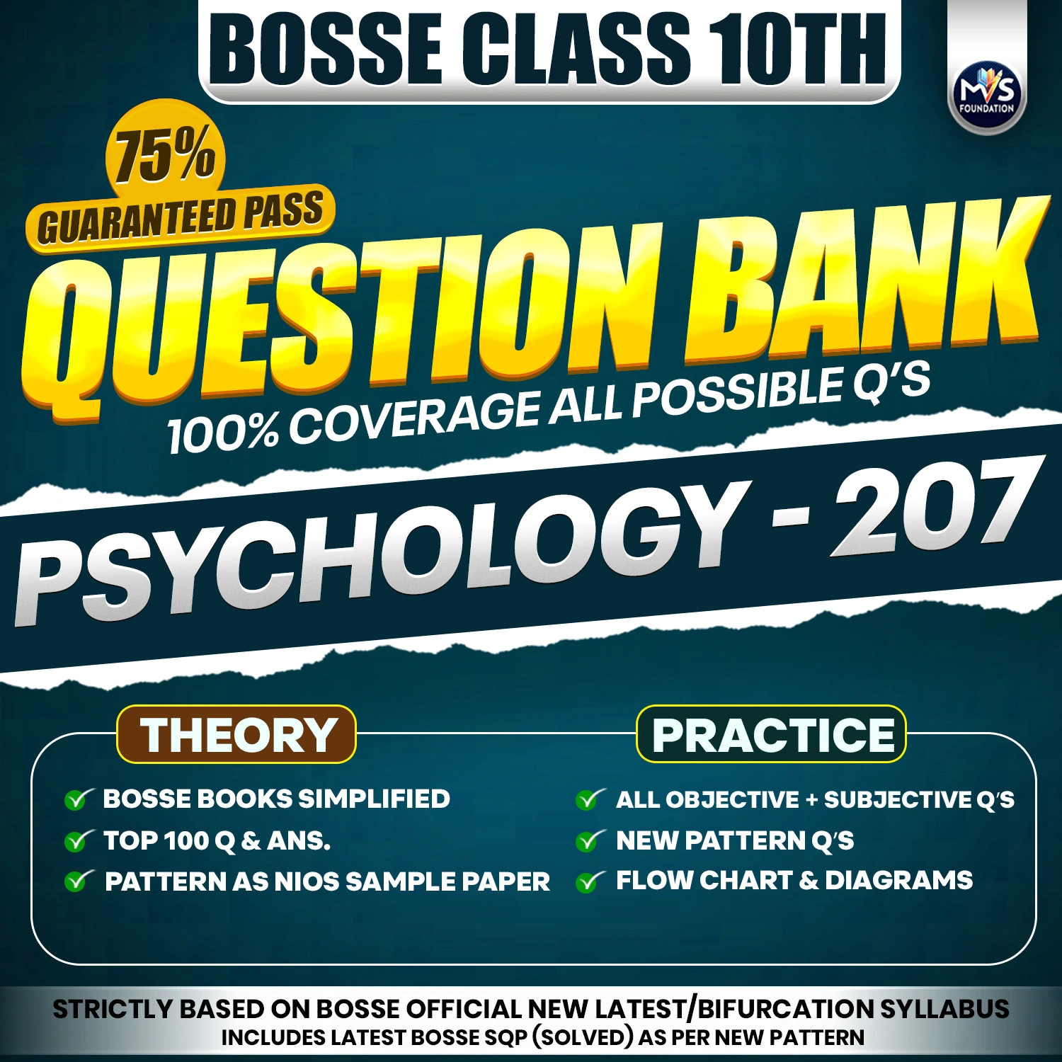 BOSSE Class 10th Psychology (207) Question Bank in English Medium
