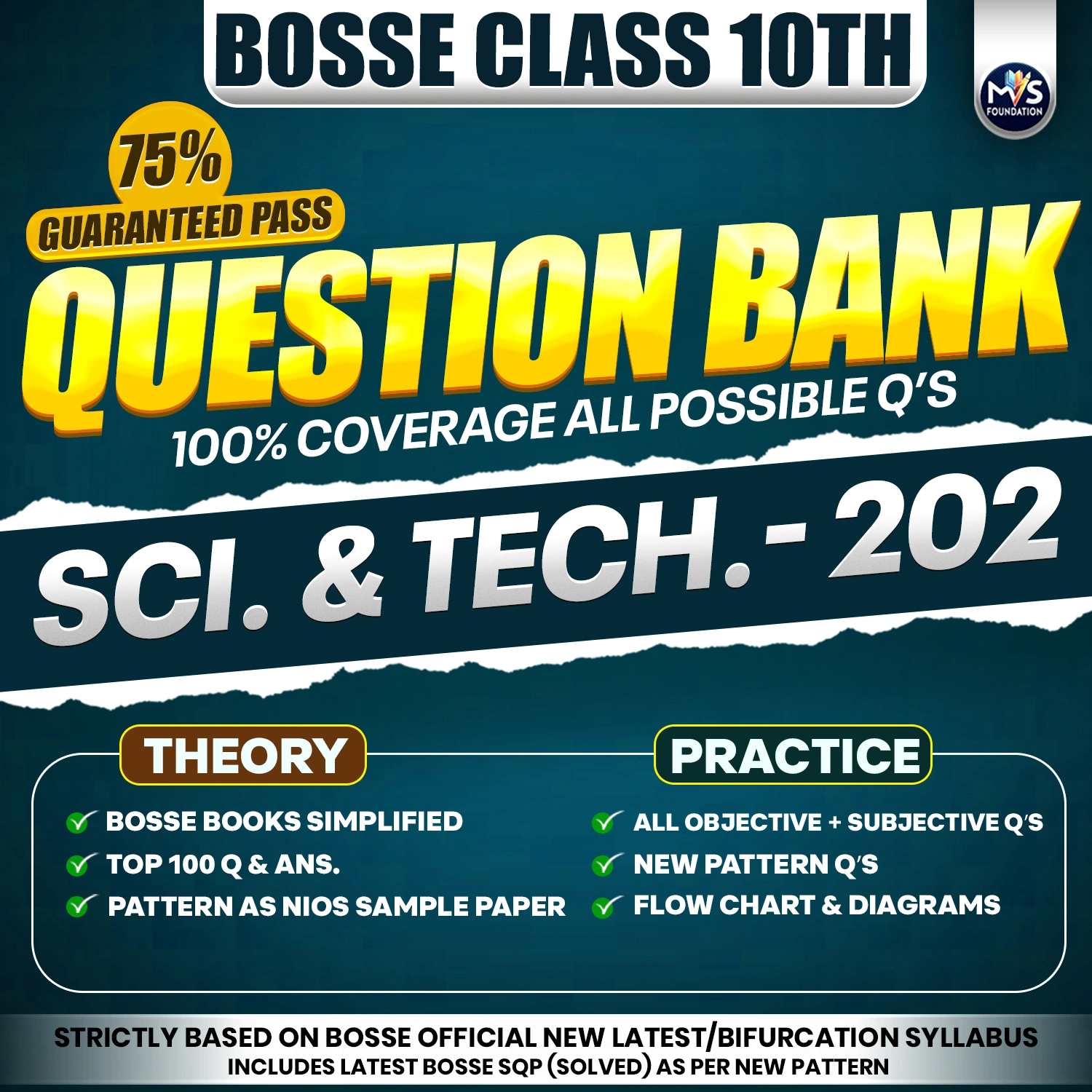 BOSSE Class 10th Science & Technology (202) Question Bank in English Medium
