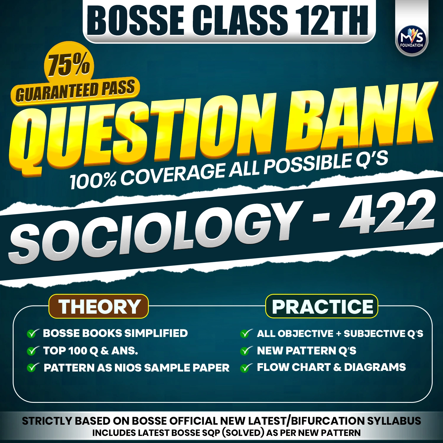 BOSSE Class 12th Sociology (422) Question Bank in Hindi Medium