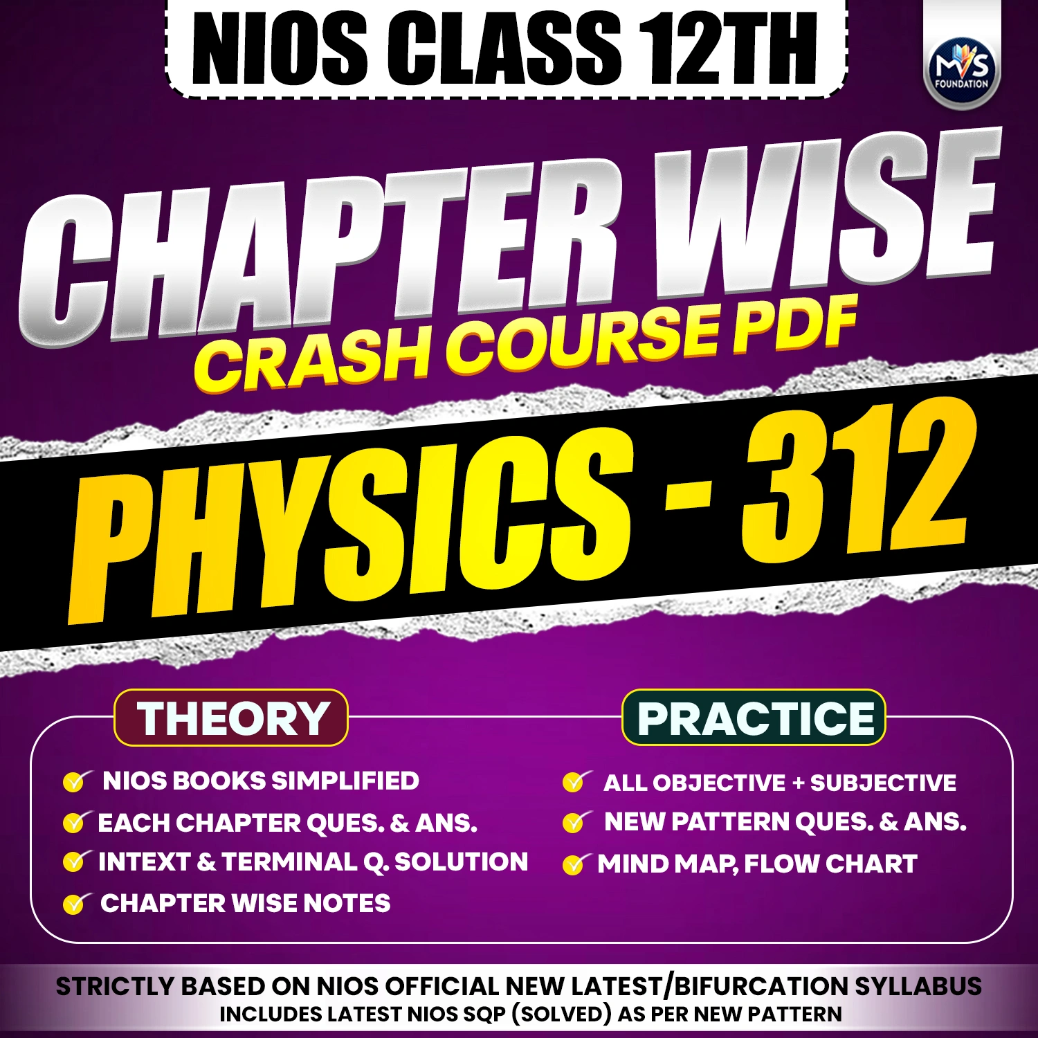 NIOS Class 12th Physics 312 Chapterwise PDF in English Medium