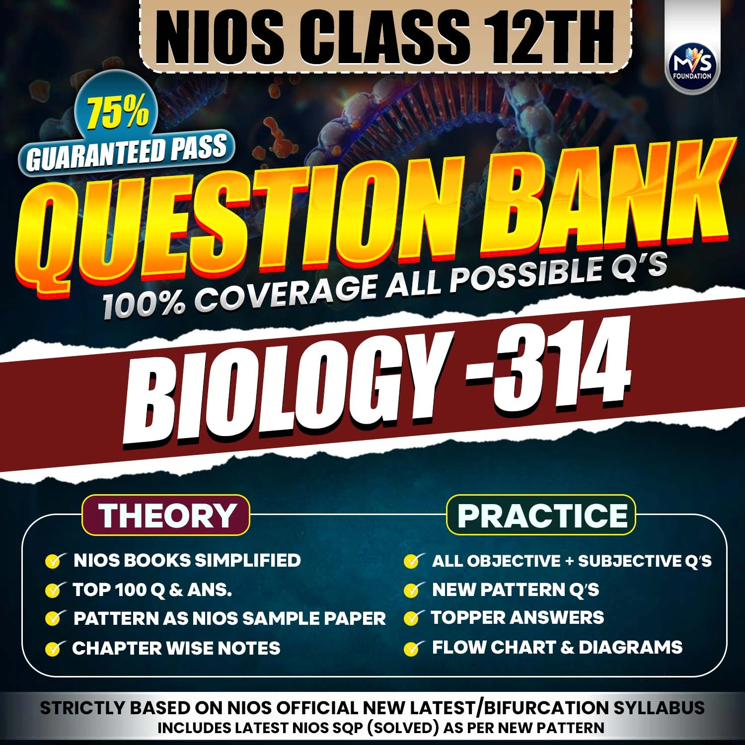 NIOS Class 12th Biology 314 Question Bank in Hindi Medium