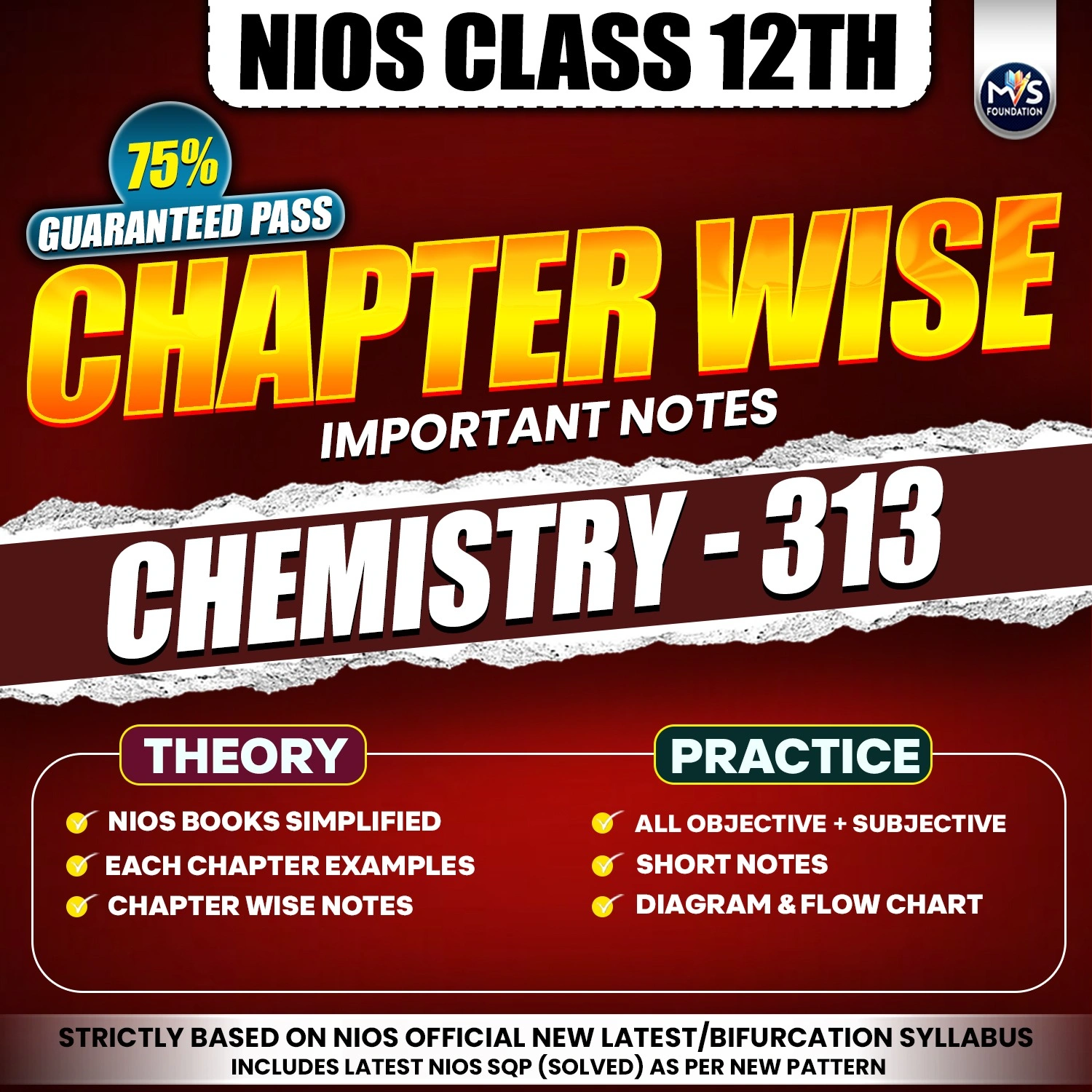 NIOS Class 12th Chemistry 313 Chapterwise PDF in Hindi Medium