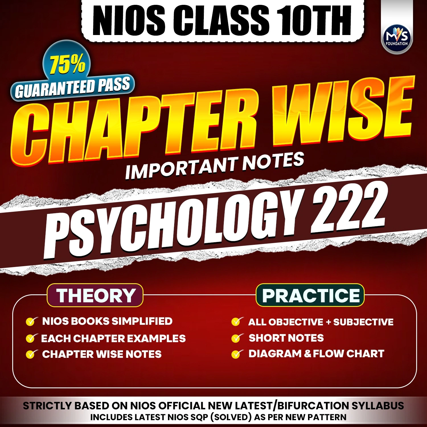 NIOS Class 10th Psychology 222 Chapter wise Notes in Hindi Medium