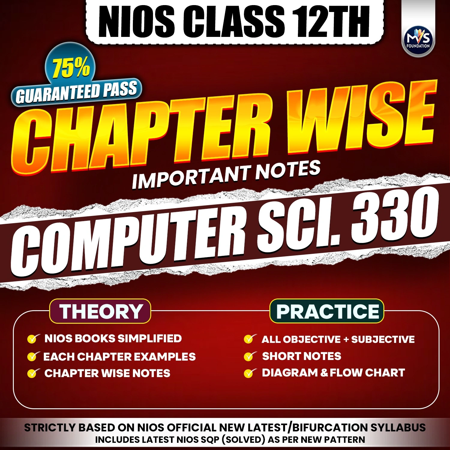 NIOS Class 12th Computer Science (330) Chapter wise Notes in English Medium