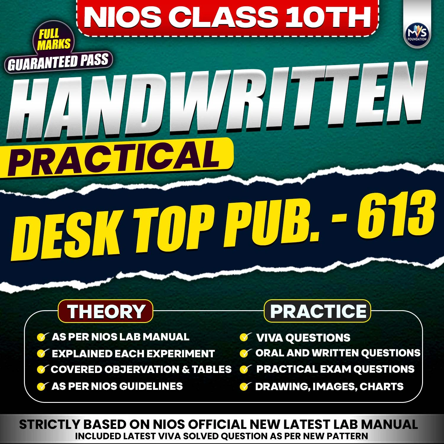 Nios Class 10th Desk top Published Handwritten Practical Service by Manish Verma