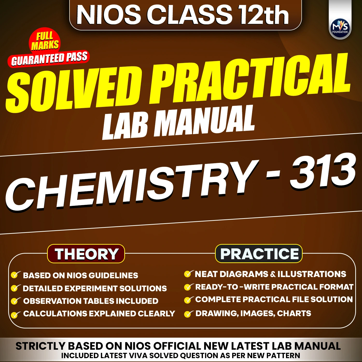 NIOS Class 12 Chemistry 313 Practical Solutions &ndash; Hindi Medium (PDF Format) By Manish Verma