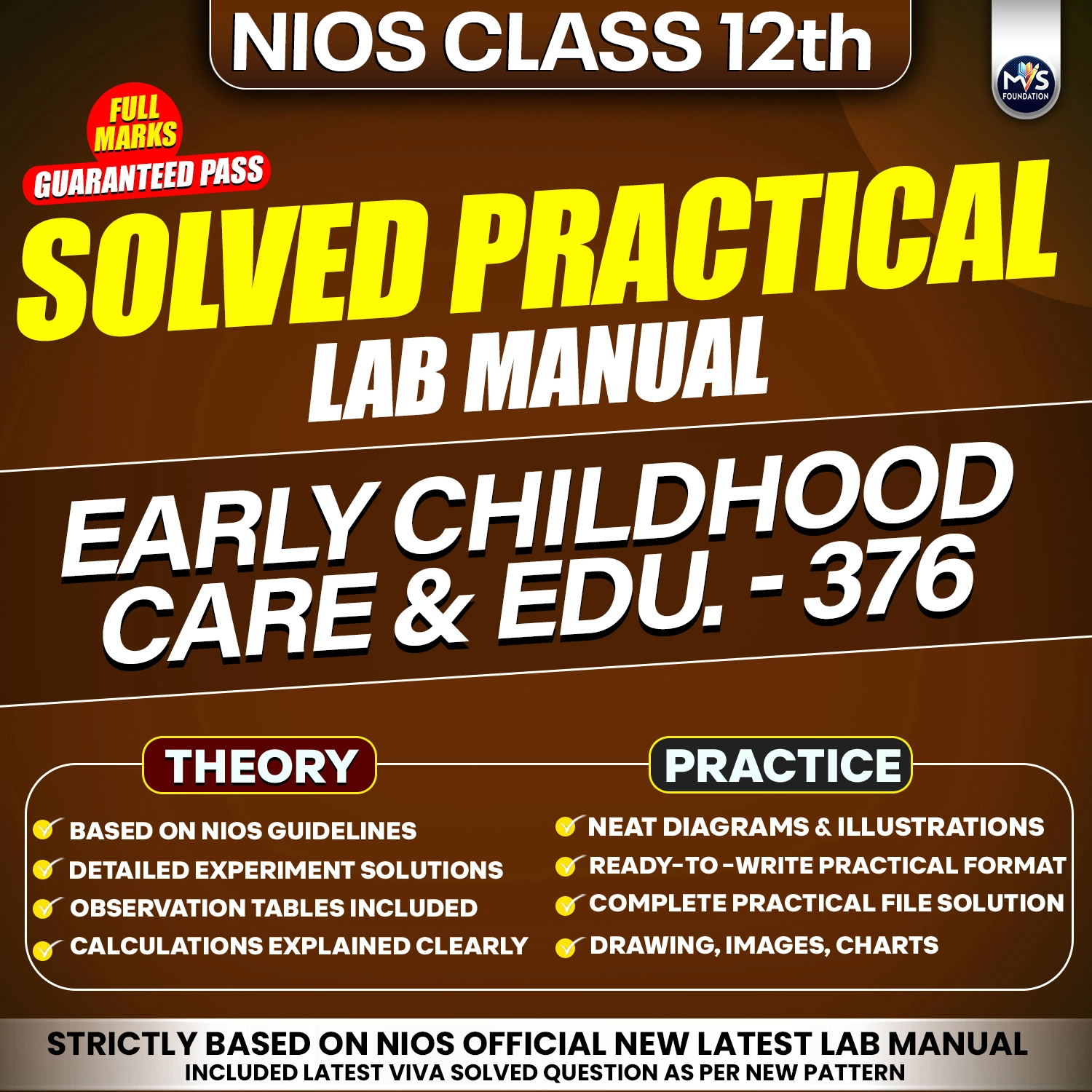 NIOS Class 12 Early Childhood Care And Education 376 Practical Solutions &ndash; English Medium (PDF Format) By Manish Verma