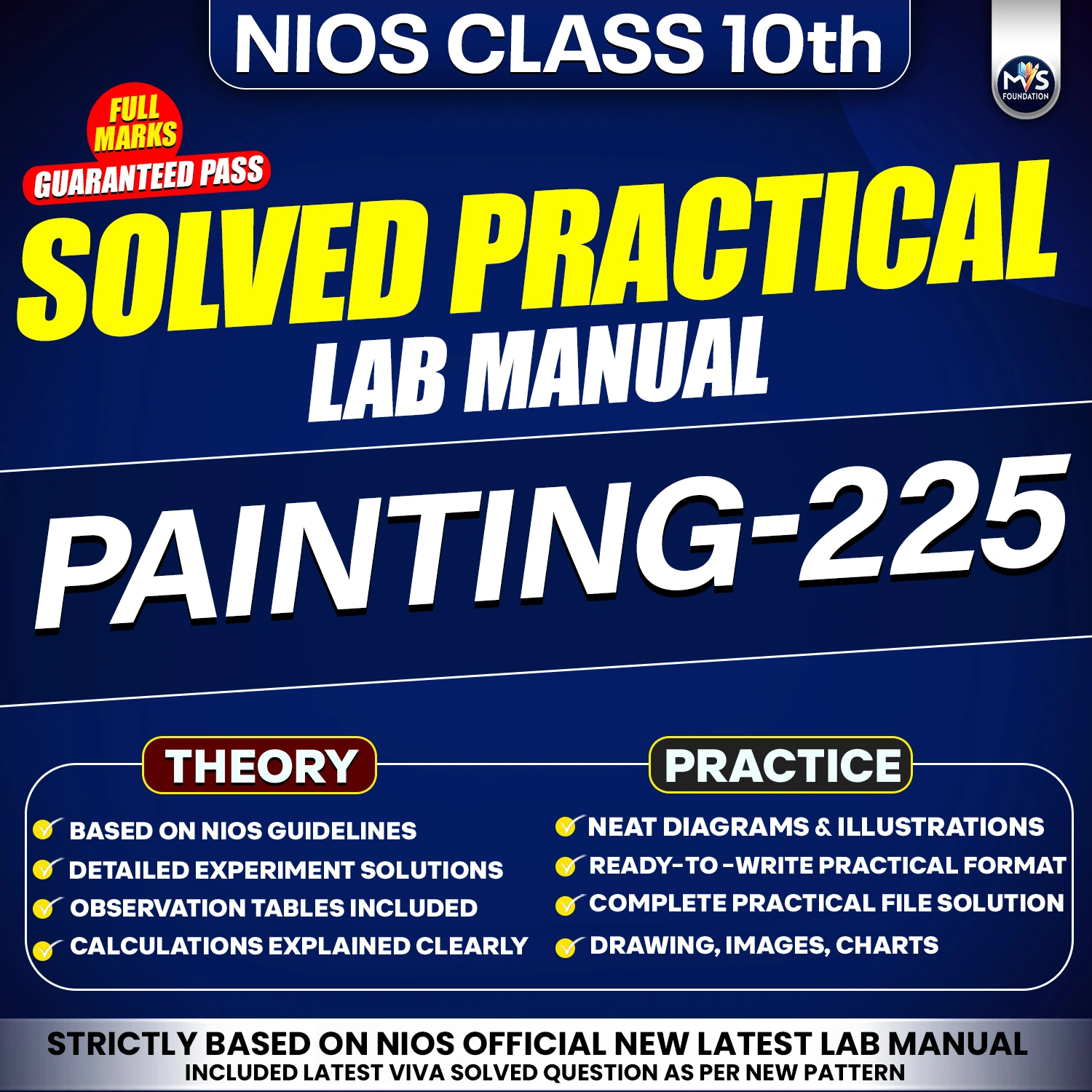 NIOS Class 10 Painting (225) Practical Solutions &ndash; Hindi Medium (PDF Format) By Manish Verma