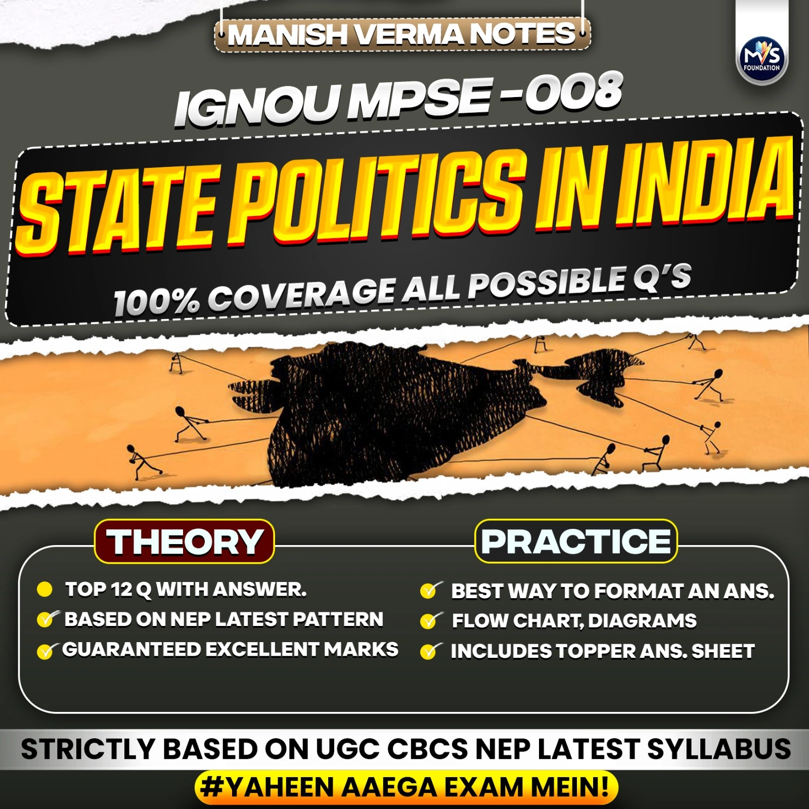 IGNOU MPSE - 008 State Politics in India Notes In Hindi Medium