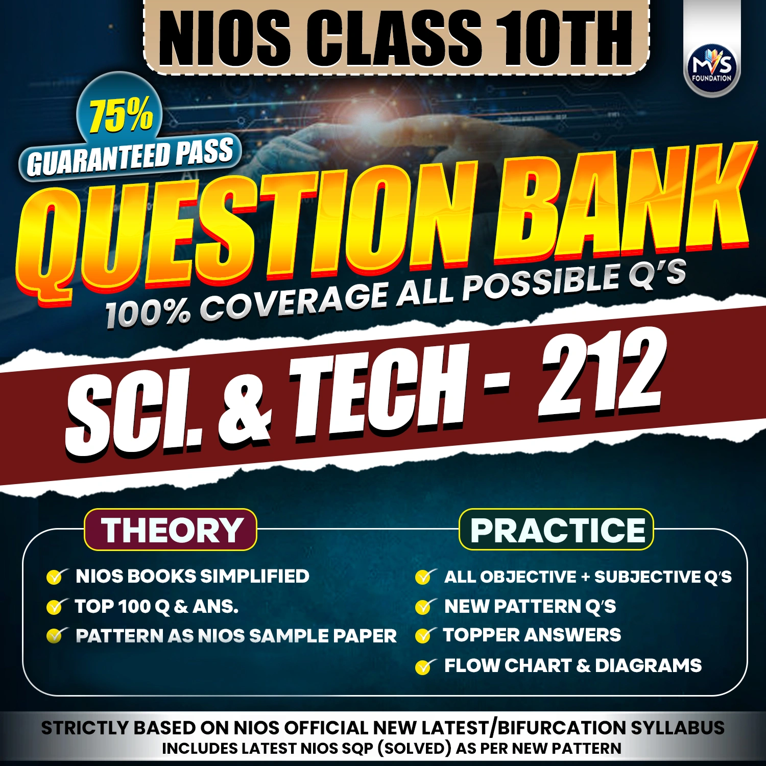 NIOS Class 10th Science And Technology 212 Question Bank in English Medium