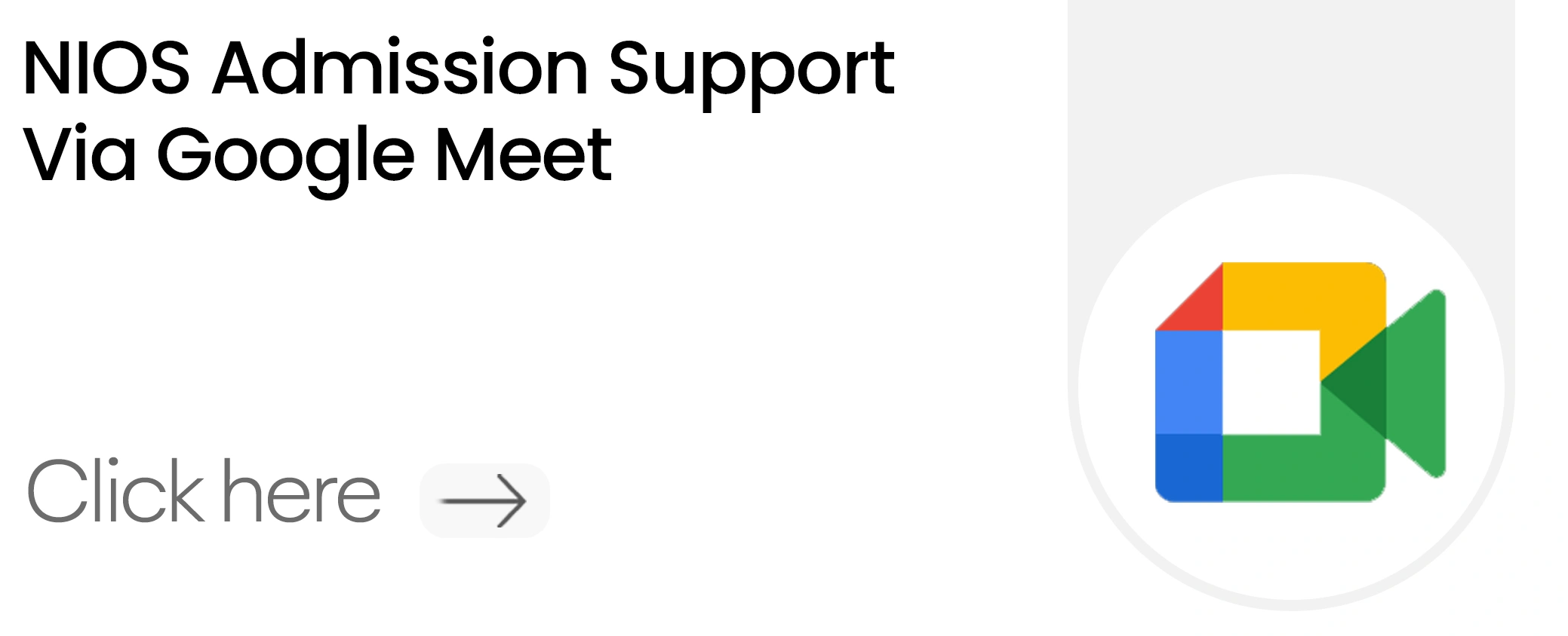 NIOS Admission Support via Google Meet