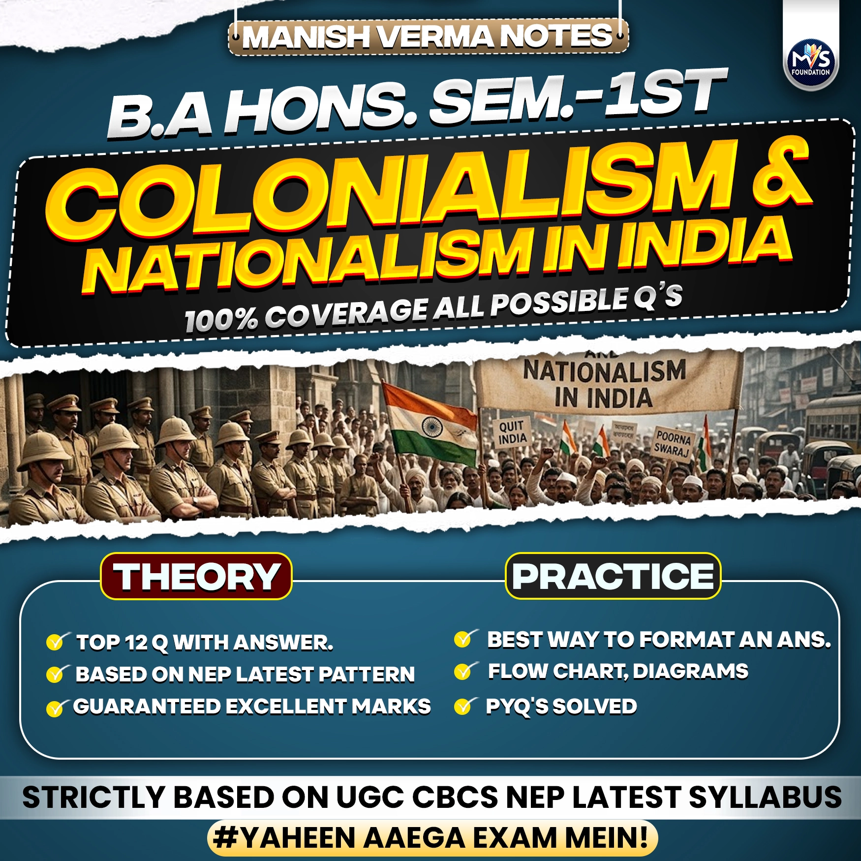 Colonialism and Nationalism in India Notes In English Medium
