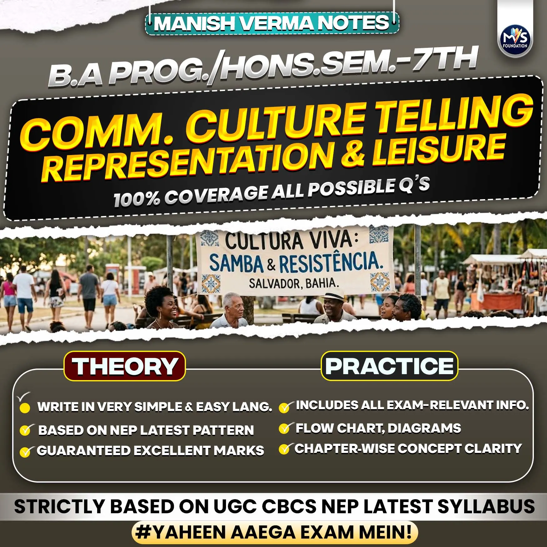 B.A. (PROG.) + (HONS.) Sem - 7th Communicating Culture-Telling Representation and Leisure Notes in Hindi Medium