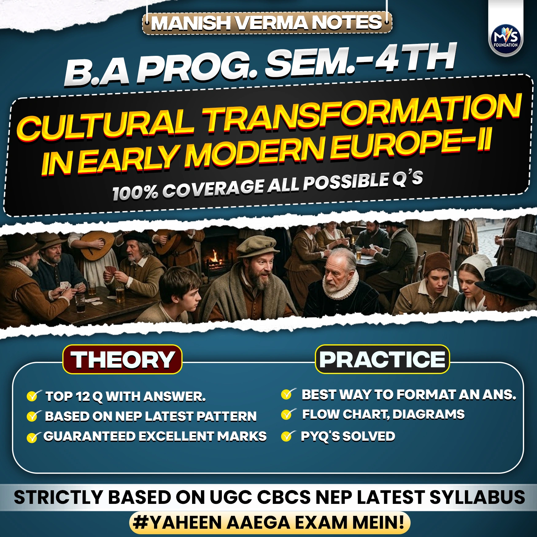History: Cultural Transformation in Early Modern Europe-II Notes In Hindi Medium