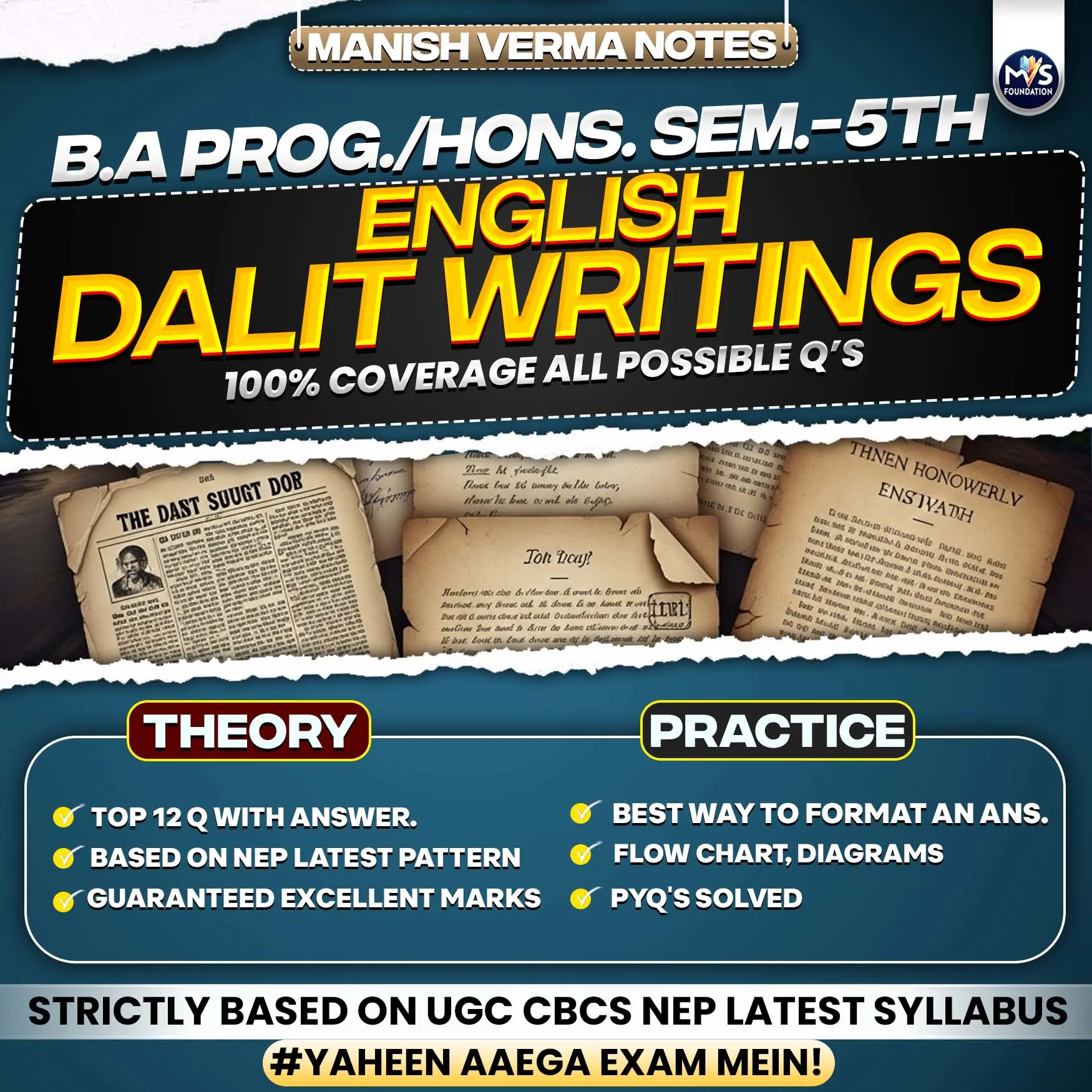 English: Dalit Writings | B.A Hons DU SOL Semester 5th Notes