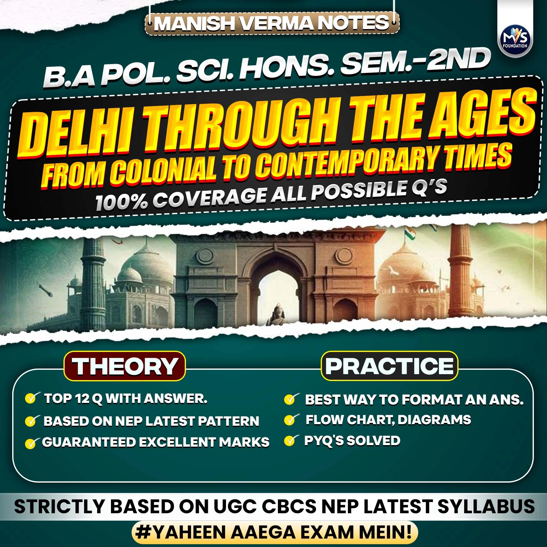 Delhi Through the Ages from Colonial to Contemporary Times NOTES IN English Medium