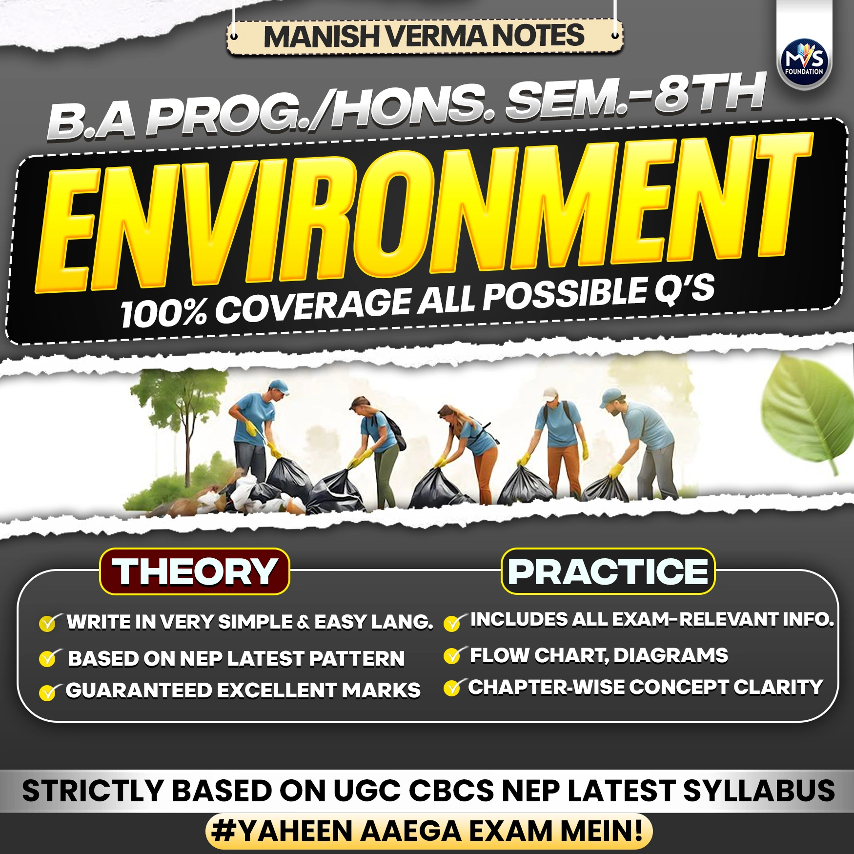 B.A Prog./Hons. DU SOL Semester 8th Environment in English Medium
