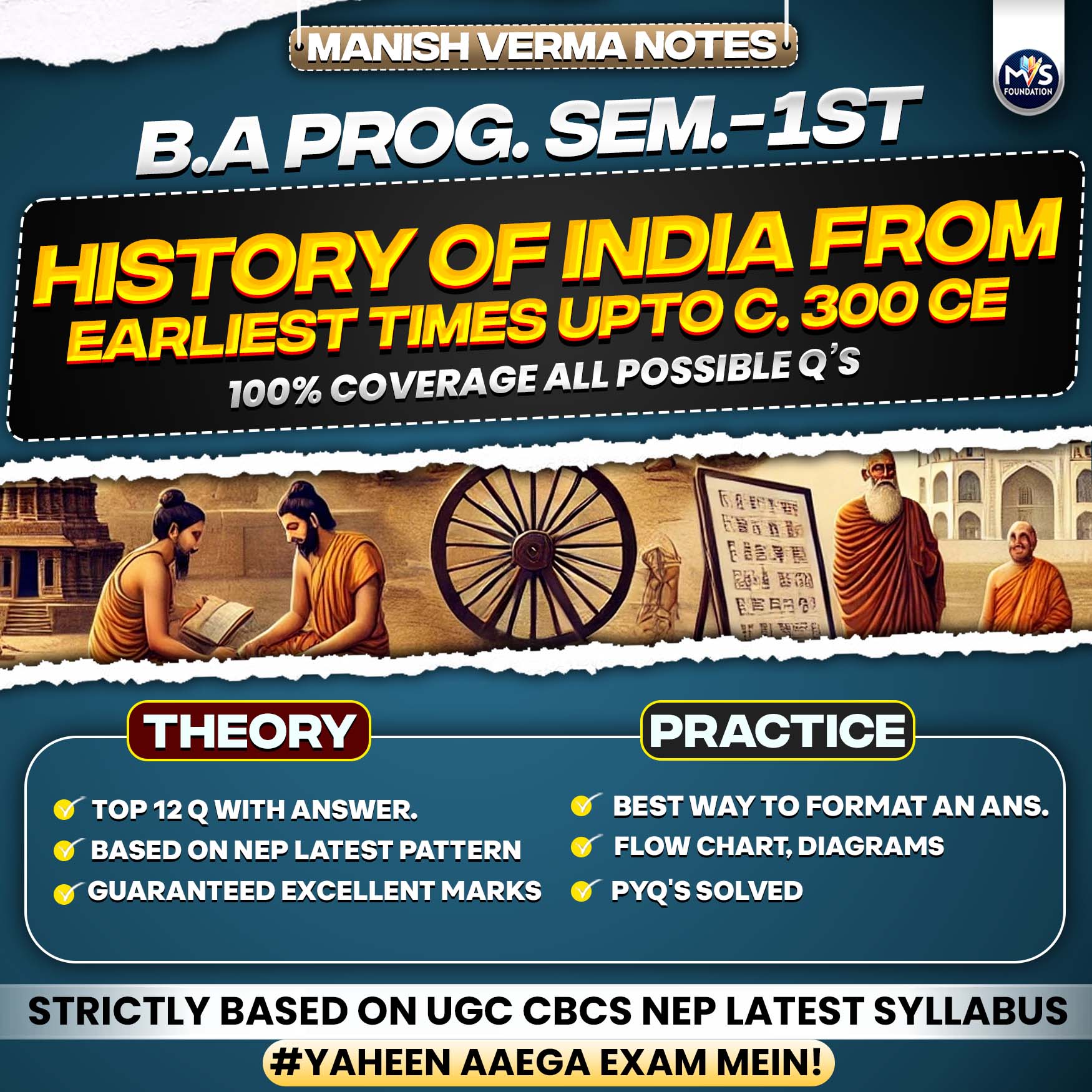 History of India from Earliest Times upto c. 300 CE Notes in English Medium