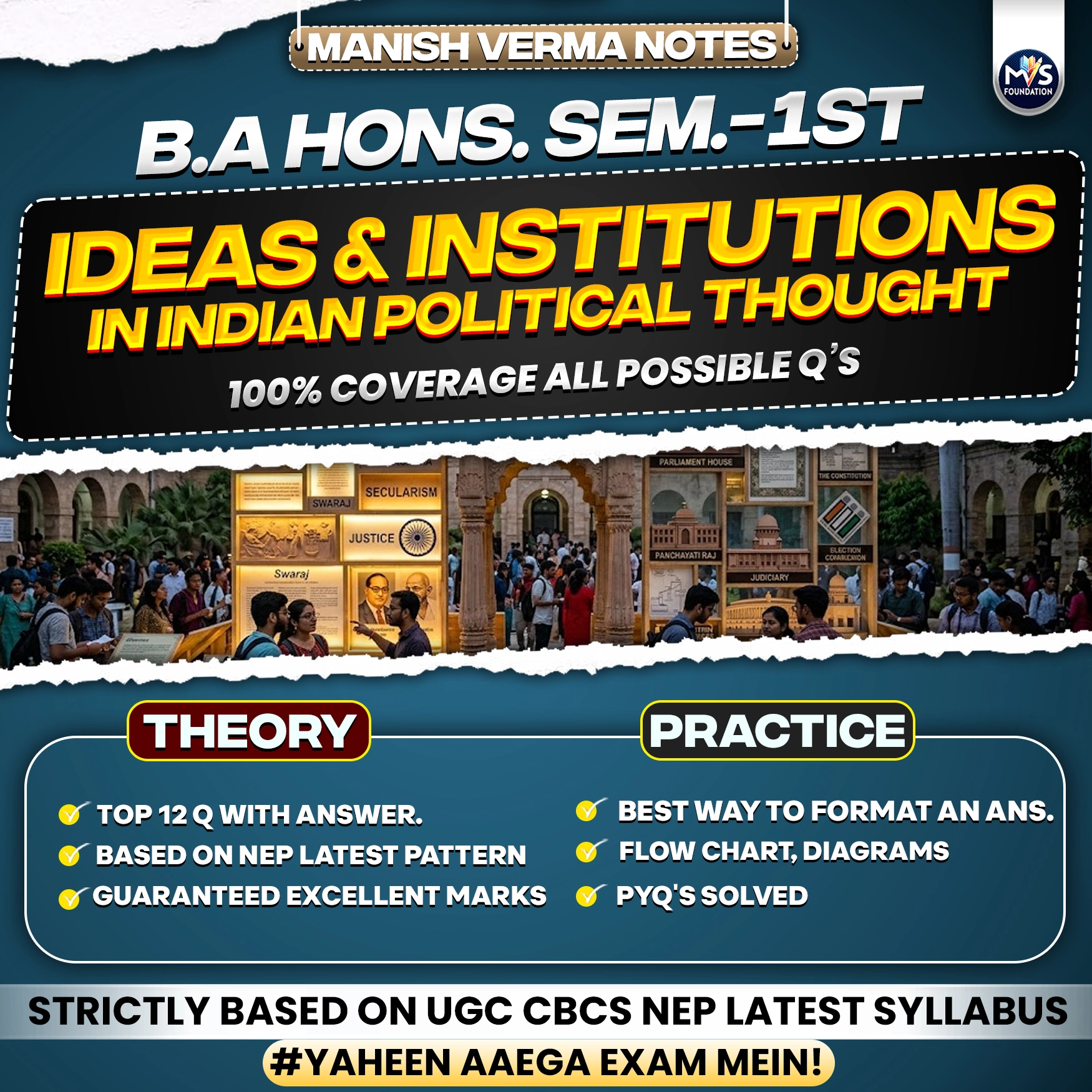 Ideas and Institutions in Indian Political Thought Notes In Hindi Medium