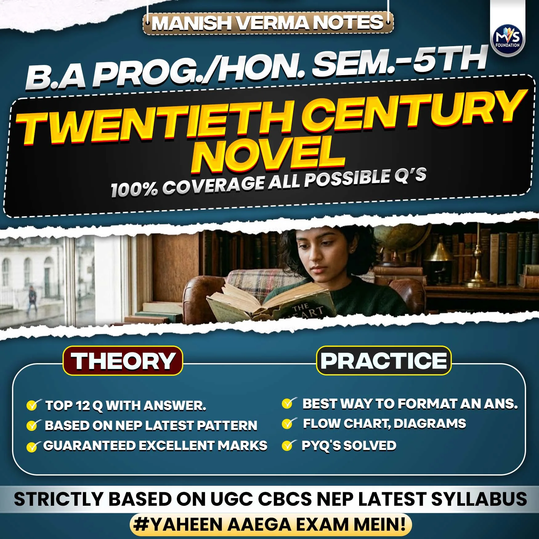 Twentieth Century Novel Notes In ENGLISH Medium