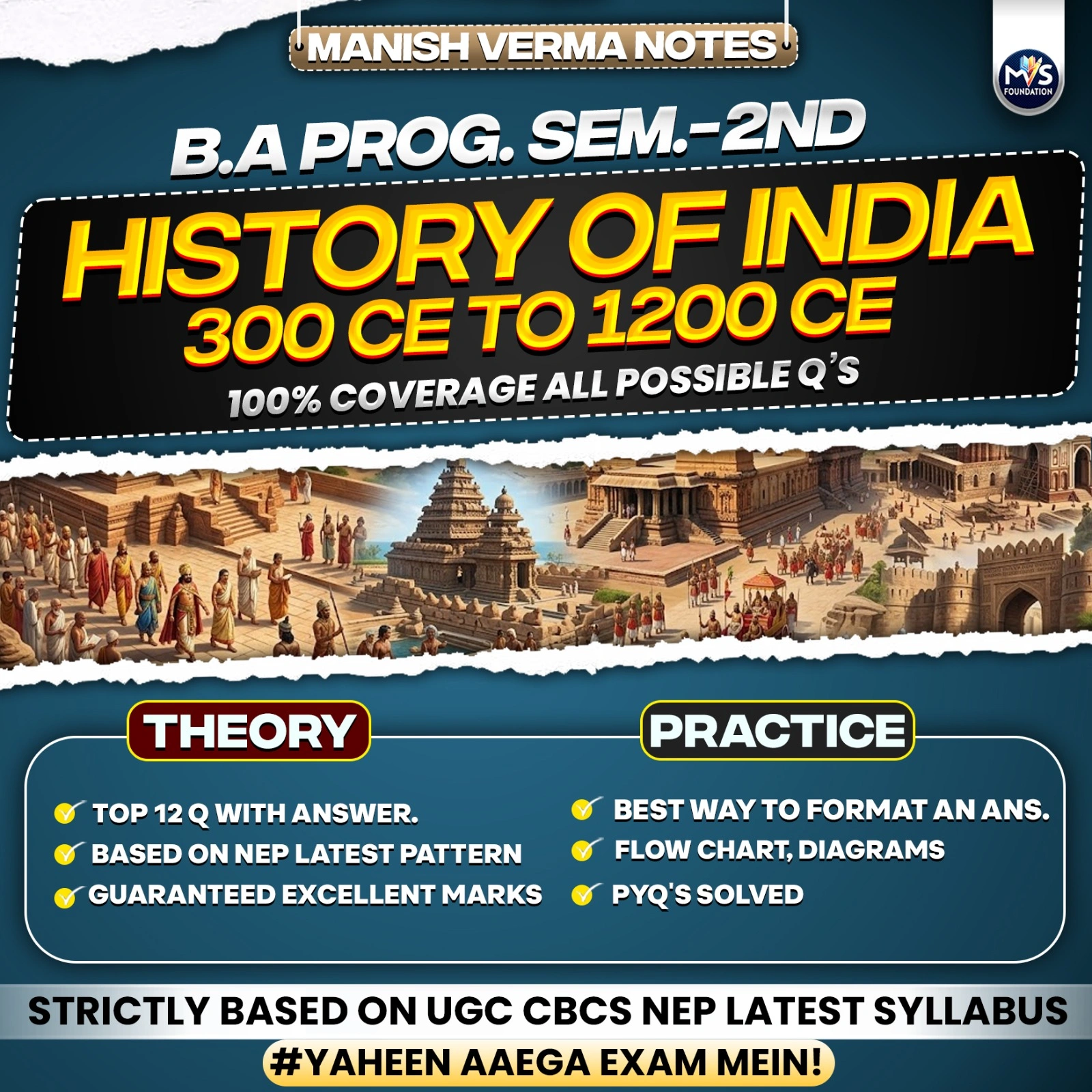 HISTORY OF INDIA 300 CE to 1200 CE Notes in English Medium