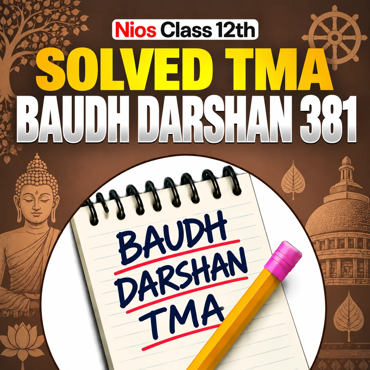 NIOS CLASS 12th Baudh Darshan (381) SOLVED TMA in Tibetan Medium PDF 2026-27