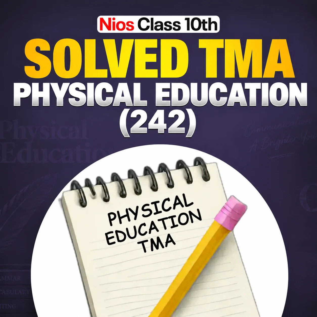 NIOS CLASS 10th Physical Education (242) SOLVED TMA in Hindi Medium PDF 2026-27