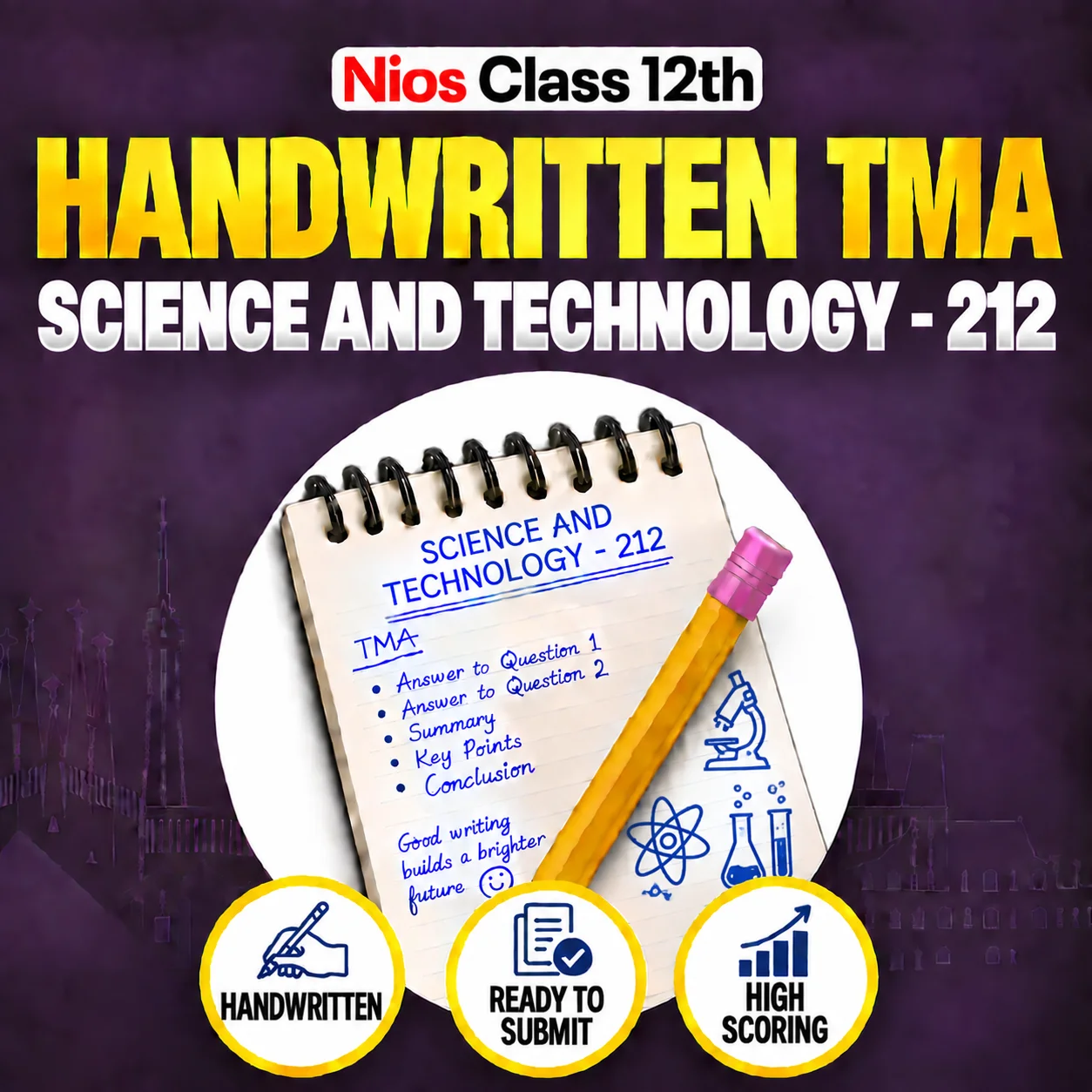 NIOS Class 10th SCIENCE & TECHNOLOGY (212) Handwritten Solved TMA English Medium Session 2026-27