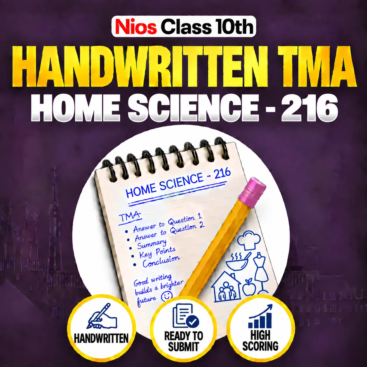 NIOS Class 10th HOME SCIENCE (216) Handwritten Solved TMA Hindi Medium Session 2026-27