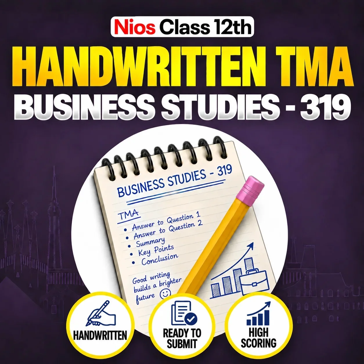 Nios Class 12th BUSINESS STUDIES (319) Handwritten Solved TMA English Medium Session 2026-27